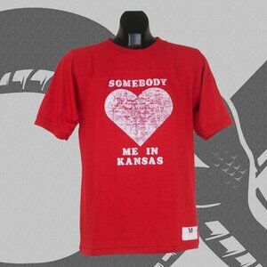 Vintage T-Shirt 1970s Kansas Tourism Shirt Single Stitch Medium Red Made in USA